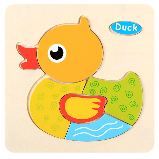 A Kids Wood Puzzle Toy With Creative Shapes For Early Education And Brain Development