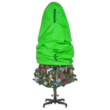 Wzzjkit Sac de Rangement pour Arbre de Noël Imperméable Grande Capacité Boîte de Rangement Verticale pour Arbre de Noël Guirlande Couronne Articles pour la Maison Sac pour Arbre de Noël