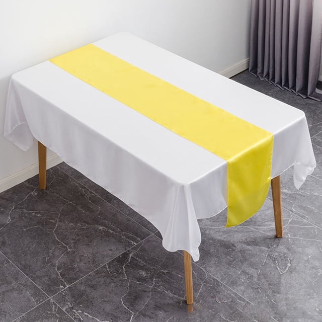 Satin Table Runner Table Cloth 27x275cm for Banquet Wedding Party Decoration