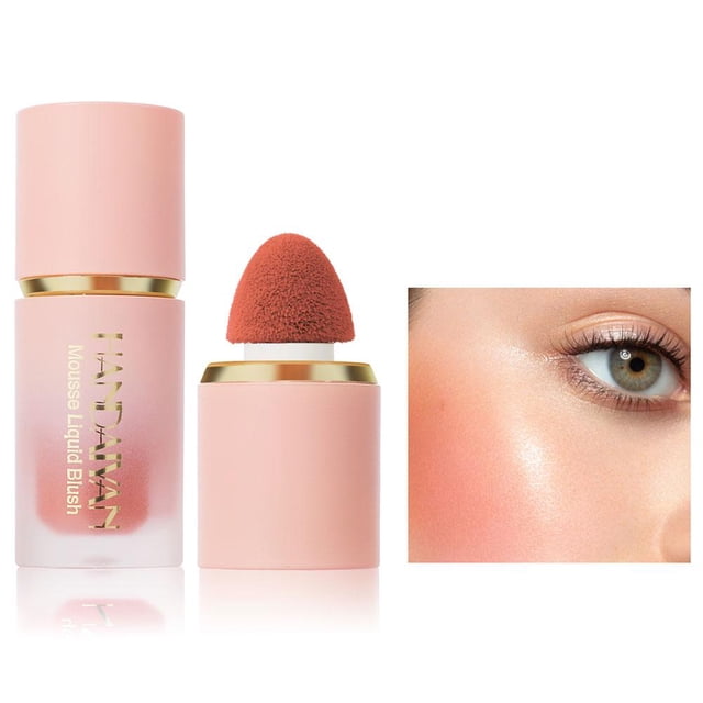 Matte Glitter Face Liquid Blusher Smooth Cheek Eye Mousse Highlighter✨. V3E1