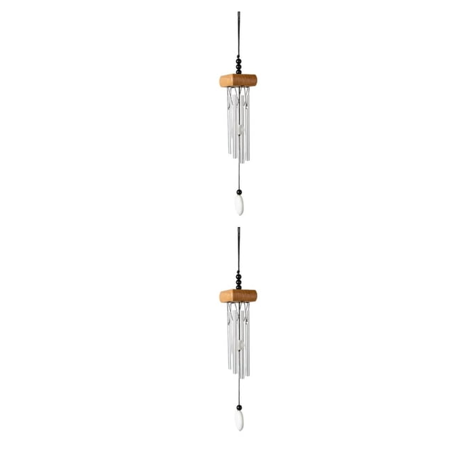 mmirethe Multiple Styles And Colors Wind Chimes For Wide Application Unique Style Wind Chime Pendant burlywood 2Set