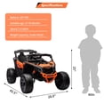 thumbnail image 3 of BeesClover Kids Ride On Car, Licensed Can-Am 12V Ride On UTV w/Dual Motors, Remote Control & All-Terrain Tires, LED Lights & Spring Suspension, Outdoor Electric Toys for Boys Girls, 3 of 7