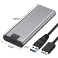 thumbnail image 1 of MesaSe M.2 SATA SSD Enclosure M.2 NGFF To USB 3.0 SSD Case External Aluminum Alloy High Speed Hard Drive Box For Windows XP, 1 of 8