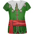 thumbnail image 1 of Christmas Elf Costume All Over Womens T Shirt, 1 of 2