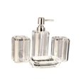 thumbnail image 2 of Abbracc 4x Bath Accessory Vanity Accessory Set Lotion Bottle Toilet Accessories Set Soap Argent, 2 of 9