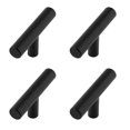thumbnail image 1 of Era Rounded T Knob 4-Pack Matte Black, 1 of 7