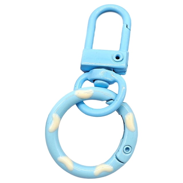 EGNMCR Tools&Home Improvement Candy-Colored Donut Keychains Spring Hook And Door Knob Combo With Colorful Enamel Coating Candy Colored Donut Buckles