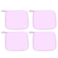 thumbnail image 1 of Unique Bargains 4pcs Reusable Makeup Removal Cleaning Cloth Washable Makeup Remover Cleaning Towels Purple 8''x8'', 1 of 7