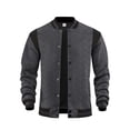 thumbnail image 1 of Cardigan Décontracté à Fermeture Éclair pour Homme avec Col Montant et Manches Longues, 1 of 6