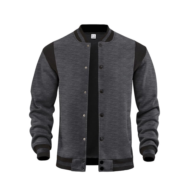 Cardigan Décontracté à Fermeture Éclair pour Homme avec Col Montant et Manches Longues
