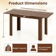 thumbnail image 3 of Costway Table à Manger Extensible 47 Pouces-62 Pouces pour 4 à 8 Personnes pour Salle à Manger Bureau à Domicile Brun, 3 of 10