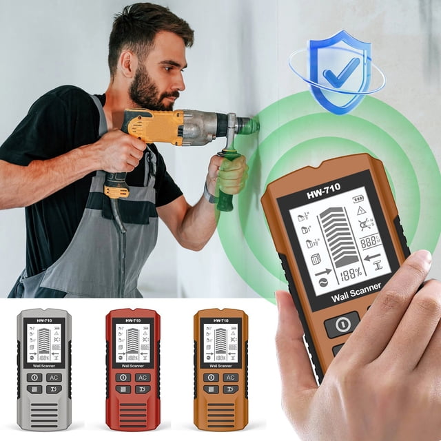 Electrical Tools 5 In 1 Function Wall Scanner Stud Metal AC Wire With LCD Display for Accurate Hidden Object Location and Safe