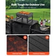 thumbnail image 3 of KFFKFF Foldable Camping Table, Portable Camping Kitchen Table Outdoor, Aluminum Portable Cook Station with 3 Storage Cupboard, Carrying Bag, Detachable Windscreen, Quick Set-up, 3 of 9