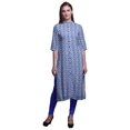 thumbnail image 1 of Bimba Tuniques Droites pour Femmes, Kurti Longue Imprimée, Robe Décontractée, Grande, 1 of 6