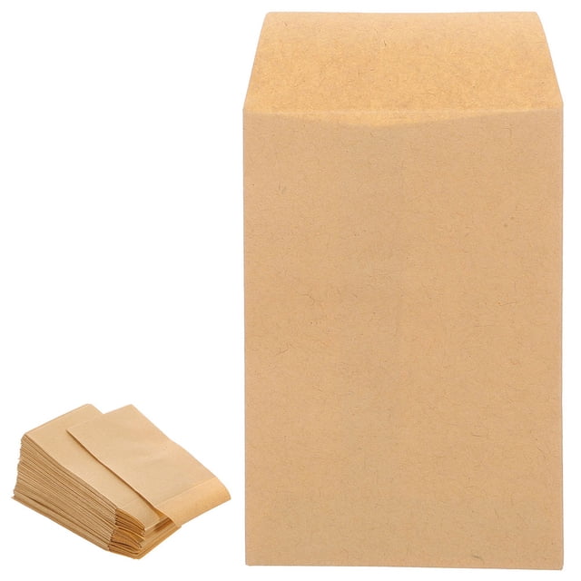 Minkissy 50pcs Seed Envelopes Kraft Paper Light Brown Labeling for Gardening