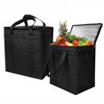 thumbnail image 1 of Lot de 4 Sacs d'Épicerie Isolés Réutilisables Sac de Livraison de Nourriture avec Double Fermeture Éclair, 1 of 7