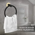 thumbnail image 2 of jesticaly Towel Ring Practical Fixing Rings Hanging Rack Exquisite Towels Hangers for Wall Hanger Stand for Home Bathroom Kitchen Use Black gold 1Set, 2 of 6
