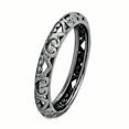 thumbnail image 3 of Bague Sculptée en Argent Sterling Stackable Expressions Plaquée Noire Taille 5, 3 of 3