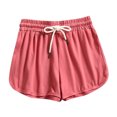 thumbnail image 1 of Ketyyh-chn99 Vêtements d'Été pour Femmes Shorts de Plage Shorts à Cordon pour Femmes Taille d'Été Décontractés Légers avec Poches Rouge,P, 1 of 4