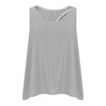 thumbnail image 4 of Dealovy Camisoles pour Femmes Col Ras du Cou Sans Manches Dos Ouvert Hauts de Sortie Blouses Amples Ajustées Camisole, 4 of 7