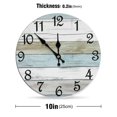 thumbnail image 2 of Wall Clock Silent Non Ticking Wall Clocks Battery Operated, Rustic Coastal Country Clock Decorative for Bathroom Kitchen(10 In), 2 of 4