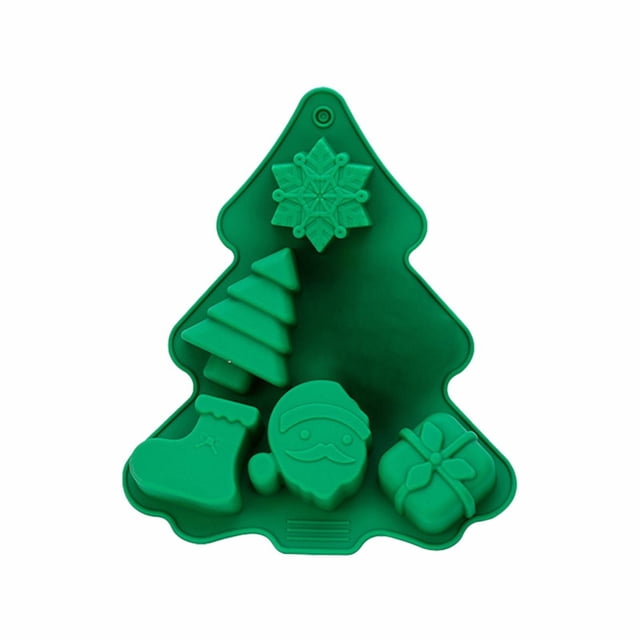 MVRLSH 50% Off Clear! Popsicles Molds Christmas Tree Santa Snowman Silicone Silicone Baking Set For Christmas New Year Candy Cake Christmas Silicone Snow Christmas Cookie Candy