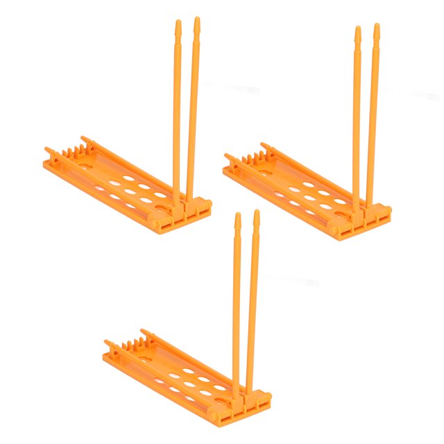 Pigeons Foot Rings Frame, Save Space Independent Design Wear Resistant 4 Column Racing Pigeons Supplier Foot Place 3Pcs ABS Material For Pigeons Farm Yellow,Green