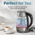 thumbnail image 3 of Bouilloire électrique Chefman 1.8L avec infuseur de thé - Acier inoxydable, 3 of 8