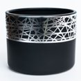 thumbnail image 1 of Set of 6 Black With Silver Lines Planter, 1 of 1
