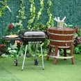 thumbnail image 2 of Outsunny Barbecue au Charbon avec Grille de Réchauffage et Table d'Appoint de Rangement, Fumoir de Barbecue Portable avec Couvercle, Contrôle de la Chaleur, Roues pour Cuisson Extérieure Camping Pique-Nique, Noir, 2 of 10