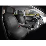 AUTO DRIVE Jacquard and Velour 2PC Front Seat Cover Low Back, Black