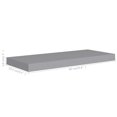 thumbnail image 4 of vidaXL Floating Wall Shelf Grey 60x23.5x3.8 cm MDF, 4 of 4