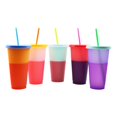 thumbnail image 1 of Drink Cup Colored Tumbler Mug For With Lid And Straw 5Pack, 1 of 14