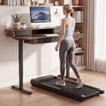 thumbnail image 4 of Gymax 55'' x 27'' Electric Standing Desk w/Drawers Monitor Stand Hook 3 Memory Heights Rustic Brown, 4 of 10