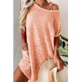 thumbnail image 4 of Women's Pink Loose Fit Pockets Short Sleeve Beach Cover Up, 4 of 15