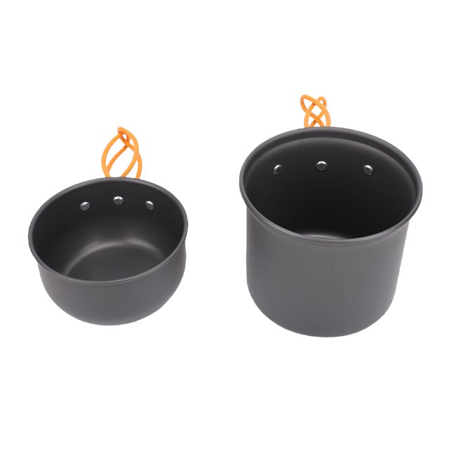Camping Pots, Aluminum Alloy Camping Cookware Kit Non Stick for 1-2 People