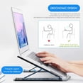 thumbnail image 2 of Support d'Ordinateur Portable Portable Pliable et Ajustable, Support d'Ordinateur Portable Universel Ergonomique en Alliage d'Aluminium pour Voyage, Mini Support Ventilé pour Cahier, pour Macbook, Ordinateur Portable, PC, iPad, Tablette, 2 of 7
