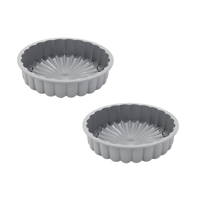 Oleegame 2PC Cookie Mold Silicone For Baking Round Moldss Nonstick & Quick Release Baking Pans For Vegetable Pancakes Pizza Cheese