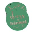 thumbnail image 1 of Inkdotpot Real Rose Gold Foil Cheers To Retirement Tags Favor Hang Paper Tags 100 Pieces, 1 of 1
