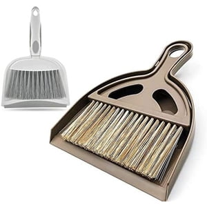 Mini Ensemble de balais et de pans de poussière, ensemble de dustpan et de brosse,Mini poêlons avec pinceau poêlé et brosse pour table, bureau, comptoir, clavier, chat, chien et autres animaux
