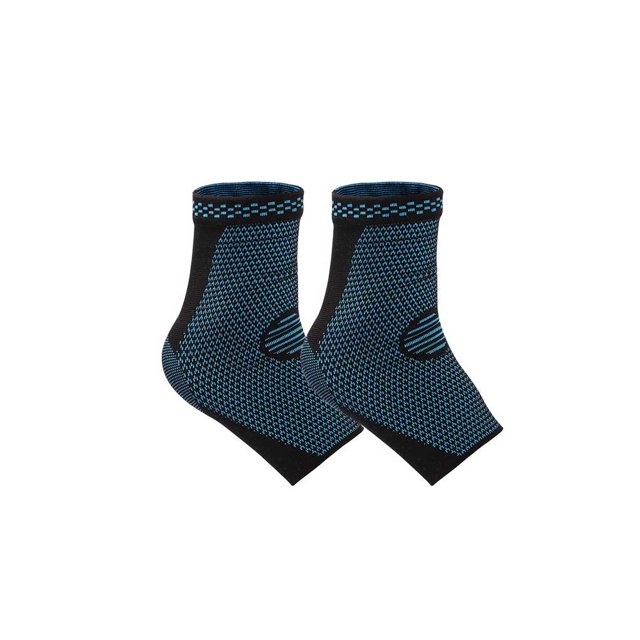 Chevilles Accolades Sueur Absorbant Antidérapant Sport Chaussette Élastique Respirant Compression Protection Unisexe Gym Blessures Récupération Soutien Noir Bleu M
