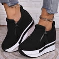thumbnail image 2 of Espadrilles Mode à Plateforme Épaisse Chaussures de Marche pour Femmes 2025 Hiver Automne à Fermeture Éclair Décontractées à Talons Chaussures de Travail, 2 of 5