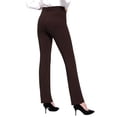 thumbnail image 3 of Kmbangi Women's Pants Solid Color High Waist Flared Trousers with Pockets, 3 of 4