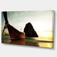 thumbnail image 2 of Plage Tropicale avec Grand Bateau - Impression sur Toile d'Art Côtier, 2 of 3