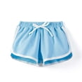 thumbnail image 3 of Kids Summer Sports Shorts New Girls Athletic Shorts Active Performance Shorts Kids Summer Sports Shorts Running Yoga Shorts with Drawstring Sky Blue 110, 3 of 3