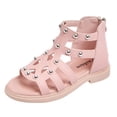 thumbnail image 1 of B91xZ Chaussures de Fille Robe Été Extérieur Plage Sport Sandales à Bout Ouvert, Rose 9, 1 of 5