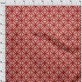 thumbnail image 4 of oneOone Soie Tabby Rouge Tissu Asiatique Dabu Imprimé Matière de Robe Tissu Imprimé Tissu au Mètre 42 Pouces de Large, 4 of 4