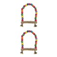 thumbnail image 3 of serony Durable Wooden Parrots Stand Hanging Swings Cage For Pets Wide Application Easy To Bird Essentials 2Set, 3 of 6