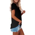 thumbnail image 4 of Birdeem T-Shirt Décontracté pour Femme à Col en V Uni à Manches Courtes, 4 of 7