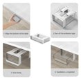 thumbnail image 3 of Boîte de Rangement sous Bureau, Organisateur de Tiroir sous Armoire, Organisateur de Rangement en Plastique pour Armoire de Cuisine, Accessoires d'Armoire, (Couleur : Grand Blanc), 3 of 8